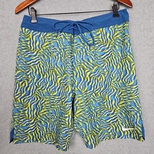 Nike 9 Inch Board Shorts Four-Way‎ Stretch Packable Dutch Blue Men's Size 32 New